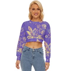 Flower Petal Bouquet Stem Floral Pattern Lightweight Long Sleeve Sweatshirt