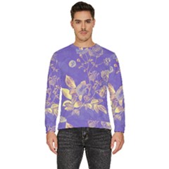 Flower Petal Bouquet Stem Floral Pattern Men s Fleece Sweatshirt