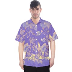 Flower Petal Bouquet Stem Floral Pattern Men s Hawaii Shirt