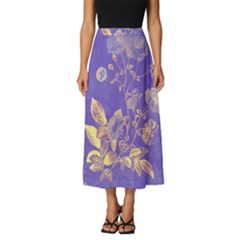 Flower Petal Bouquet Stem Floral Pattern Classic Midi Chiffon Skirt