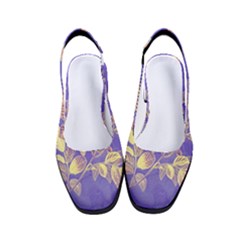 Flower Petal Bouquet Stem Floral Pattern Women s Classic Slingback Heels