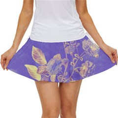 Flower Petal Bouquet Stem Floral Pattern Women s Skort