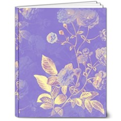 Flower Petal Bouquet Stem Floral Pattern 8  X 10  Hardcover Notebook