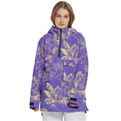 Flower Petal Bouquet Stem Floral Pattern Women s Pullover Zip Ski And Snowboard Waterproof Breathable Jacket