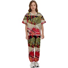 Collage Kids  T-shirt And Pants Sports Set