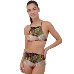 Collage Halter Tankini Set