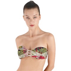 Collage Twist Bandeau Bikini Top