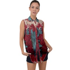 Pxl 20231123 001543615 Sleeveless Chiffon Button Shirt