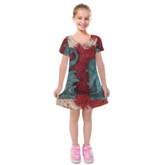 Pxl 20231123 001543615 Kids  Short Sleeve Velvet Dress