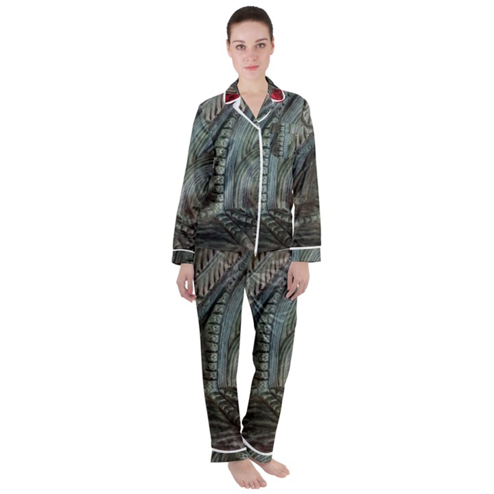 Pxl 20231123 001607591 Women s Long Sleeve Satin Pajamas Set