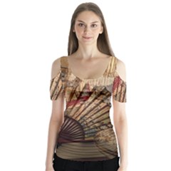 Pxl 20231129 000318816 Butterfly Sleeve Cutout T-shirt 