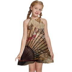 Pxl 20231129 000318816 Kids  Halter Collar Waist Tie Chiffon Dress