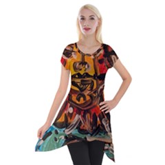 Image Short Sleeve Side Drop Tunic