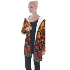 Image Longline Hooded Cardigan