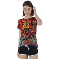 Image Short Sleeve Open Back T-shirt