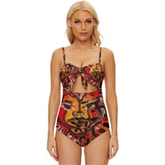 Image Knot Front One-piece Swimsuit