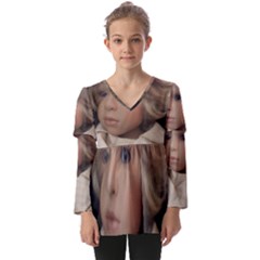 Pxl 20231201 234916912 Kids  V Neck Casual Top by bestdesignintheworld