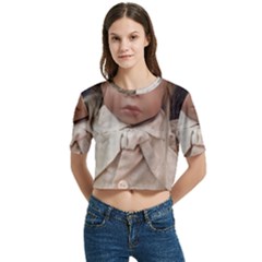 Amber Women s Round Neck Short Sleeve Crop Top