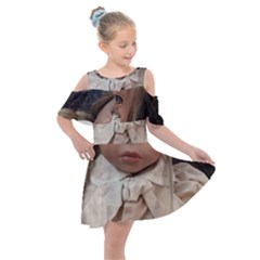 Amber Kids  Shoulder Cutout Chiffon Dress