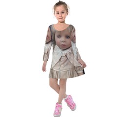 Amber Kids  Long Sleeve Velvet Dress