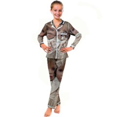 Amber Kids  Satin Long Sleeve Pajamas Set