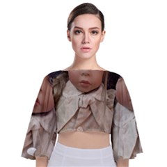 Amber Tie Back Butterfly Sleeve Chiffon Top