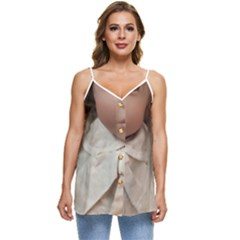 Amber Casual Spaghetti Strap Chiffon Top