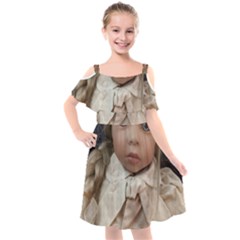 Amber Kids  Cut Out Shoulders Chiffon Dress