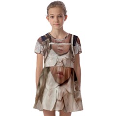 Amber Kids  Short Sleeve Pinafore Style Dress