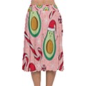 Avo Merry Christmas, Candies, Candy Cane Velvet Flared Midi Skirt View2