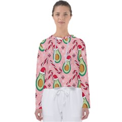 Avo Merry Christmas, Candies, Candy Cane Women s Slouchy Sweat