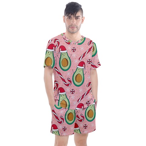 Avo Merry Christmas, Candies, Candy Cane Men s Mesh T-shirt And Shorts Set by kyorashop23