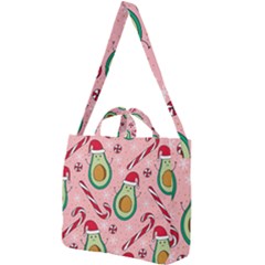 Avo Merry Christmas, Candies, Candy Cane Square Shoulder Tote Bag by kyorashop23