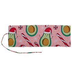 Avo Merry Christmas, Candies, Candy Cane Roll Up Canvas Pencil Holder (m) by kyorashop23