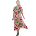 Avo Merry Christmas, Candies, Candy Cane Cross Front Sharkbite Hem Maxi Dress View2