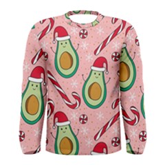 Avo Merry Christmas, Candies, Candy Cane Men s Long Sleeve T-shirt by kyorashop23