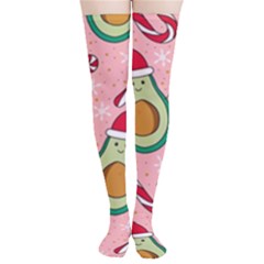 Avo Merry Christmas, Candies, Candy Cane Thigh High Stockings