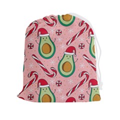 Avo Merry Christmas, Candies, Candy Cane Drawstring Pouch (2xl) by kyorashop23