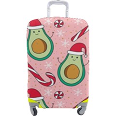 Avo Merry Christmas, Candies, Candy Cane Luggage Cover (large) by kyorashop23