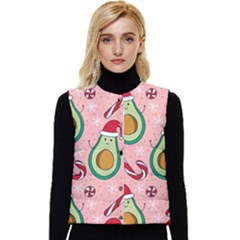 Avo Merry Christmas, Candies, Candy Cane Women s Button Up Puffer Vest