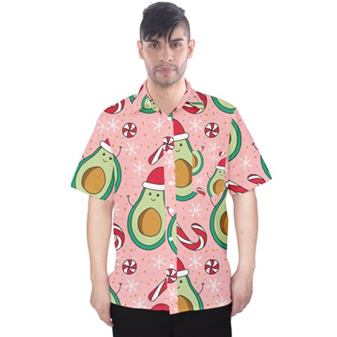 Avo Merry Christmas, Candies, Candy Cane Men s Hawaii Shirt by kyorashop23