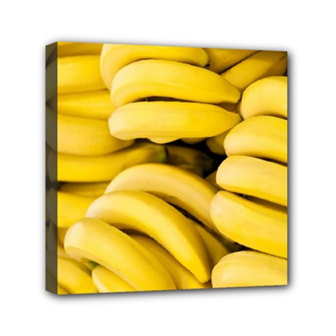 Bananas, Macro, Fruits, Ripe Bananas Mini Canvas 6  X 6  (stretched)