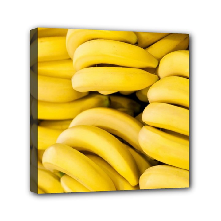 Bananas, Macro, Fruits, Ripe Bananas Mini Canvas 6  x 6  (Stretched)