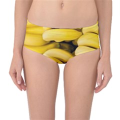 Bananas, Macro, Fruits, Ripe Bananas Mid-waist Bikini Bottoms