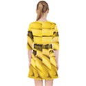 Bananas, Macro, Fruits, Ripe Bananas Quarter Sleeve Pocket Dress View2