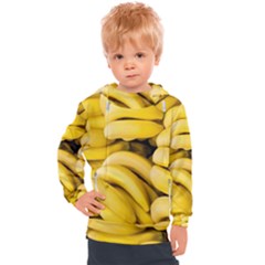 Bananas, Macro, Fruits, Ripe Bananas Kids  Hooded Pullover