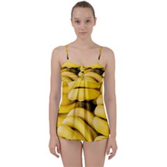 Bananas, Macro, Fruits, Ripe Bananas Babydoll Tankini Set