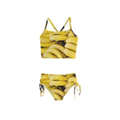 Bananas, Macro, Fruits, Ripe Bananas Girls  Tankini Swimsuit