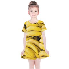 Bananas, Macro, Fruits, Ripe Bananas Kids  Simple Cotton Dress