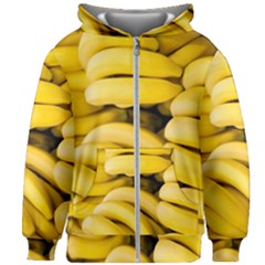 Bananas, Macro, Fruits, Ripe Bananas Kids  Zipper Hoodie Without Drawstring